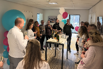 Borrel op kantoor AMT-medical bij Landgoed Zonneoord