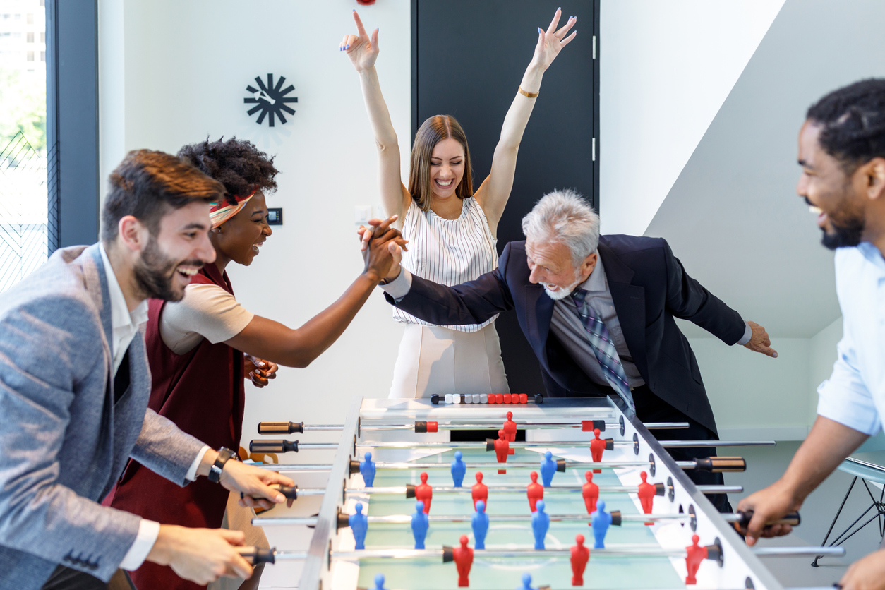 Tafelvoetbal als vorm van bewegen op het werk