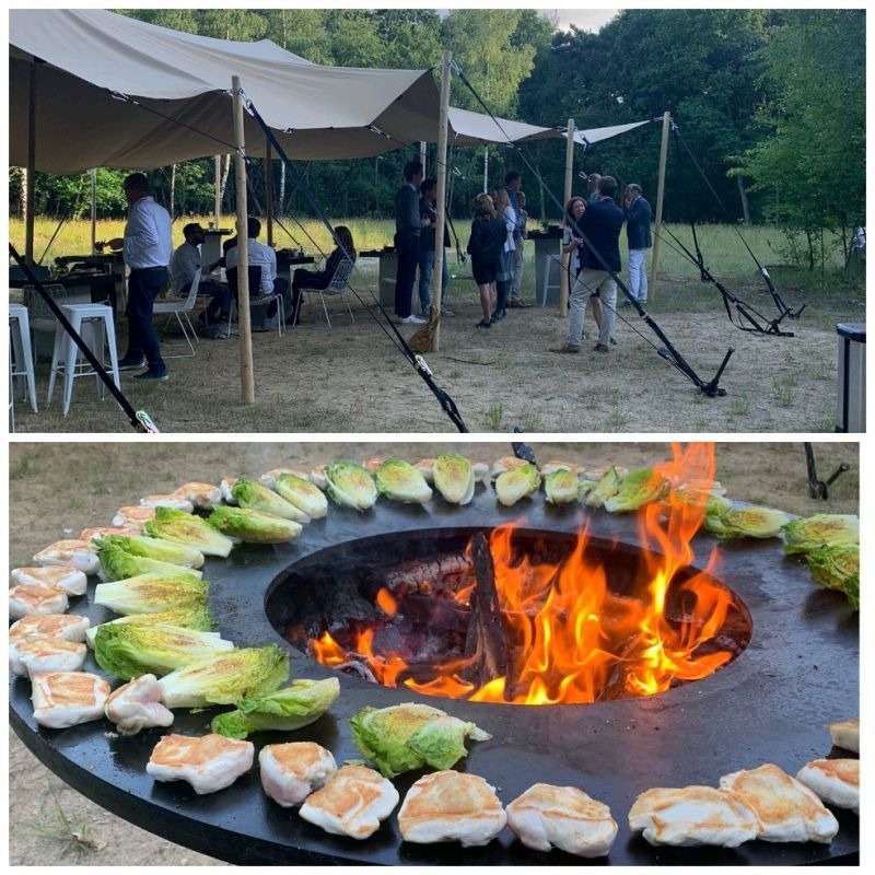 Catering Landgoedrestaurant buiten met barbecue